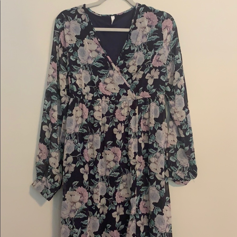 NWOT Pink Blush Maternity Floral Maxi